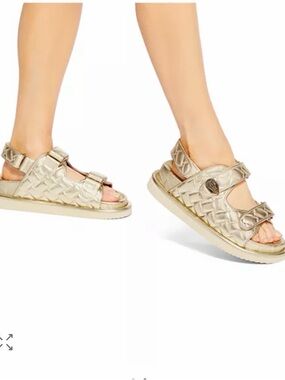 Kurt Geiger Kids Quilted Metallic Sandals - Gold